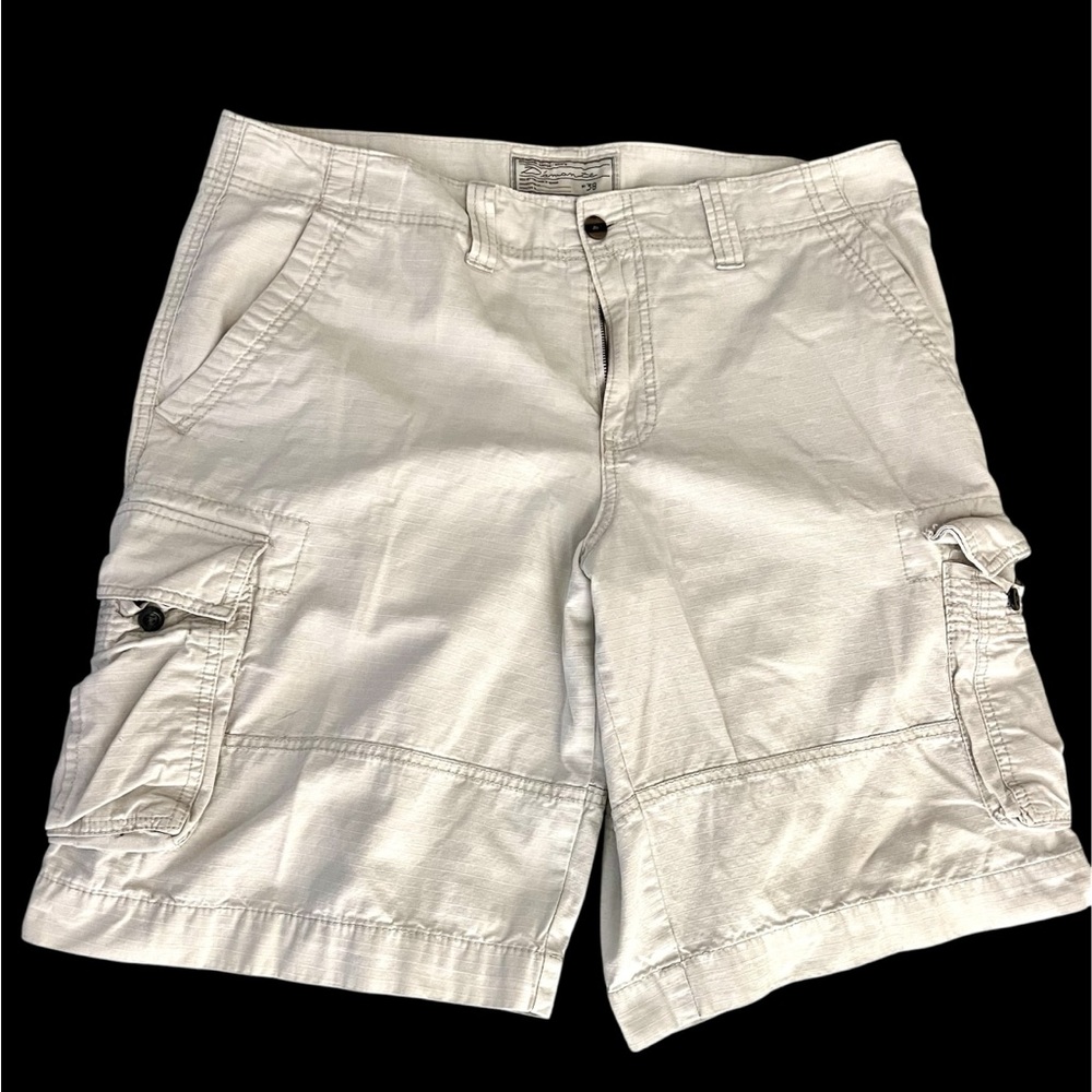 Damante Men's Cargo Shorts in White 38” Waist Size